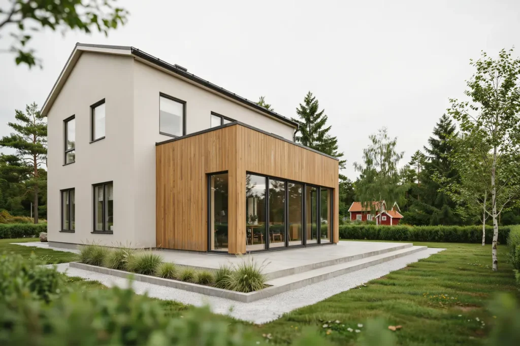 tillbyggnad av vardagsrum och altand rr i villa i dsm l